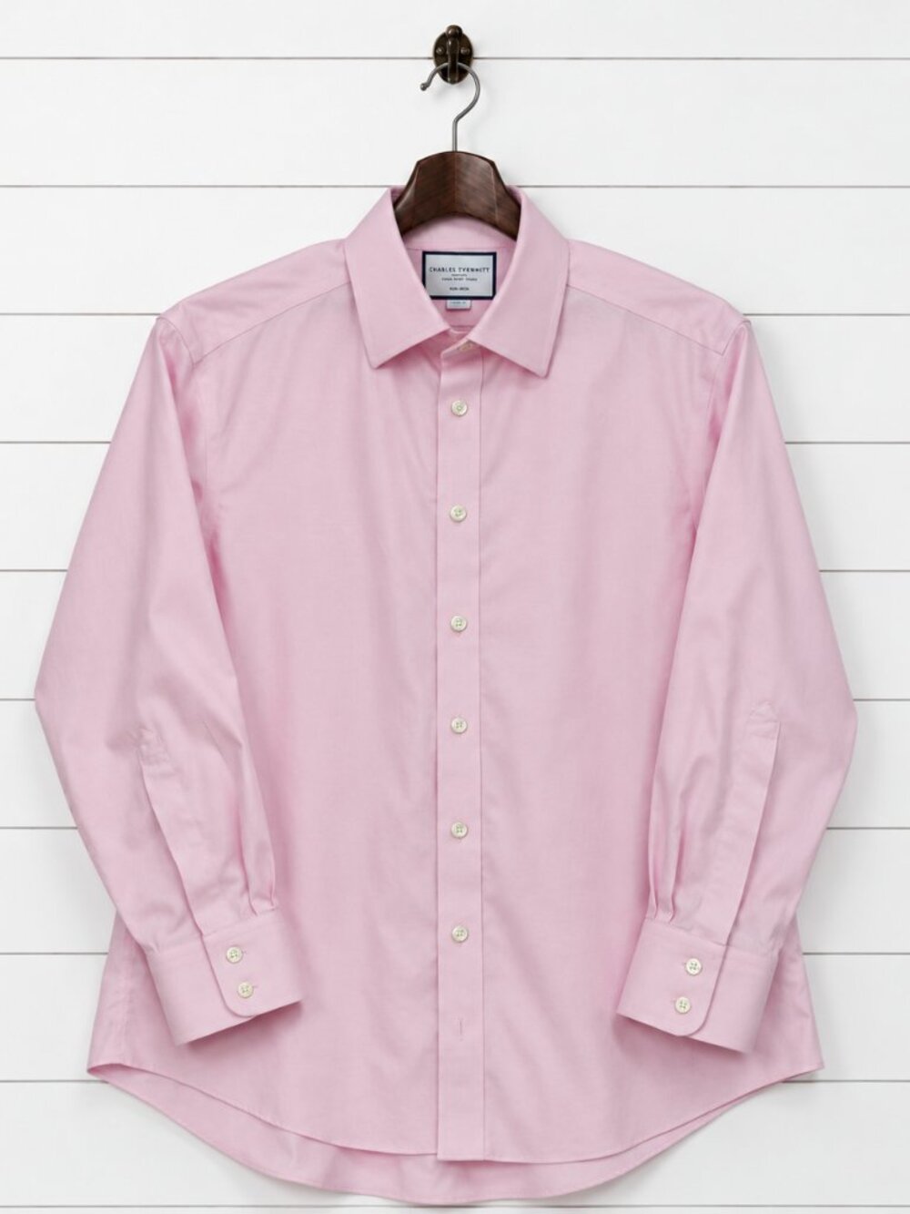Charles Tyrwhitt Men’s 16/34 Pink Classic Fit Non-Iron Dress Shirt